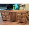 Image 2 : Walnut Wood Sideboard Buffet With Six Drawers And Central Cabinet Doors