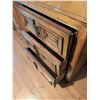 Image 3 : Walnut Wood Sideboard Buffet With Six Drawers And Central Cabinet Doors