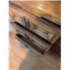 Image 4 : Walnut Wood Sideboard Buffet With Six Drawers And Central Cabinet Doors