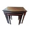 Image 1 : Three Stacking Wood Nesting Tables with Turned Legs
