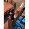 Image 7 : Oak Dining Table With 5 Upholstered High-Back Chairs, Two Armchairs Included