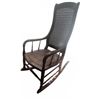Image 5 : Wooden Rocking Chair with Caned Back and Seat