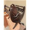 Image 3 : Wooden Magazine Rack with Decorative Side Panels and Turned Handle