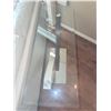 Image 4 : Glass Top Console Table with Curved Wood and Metal Base