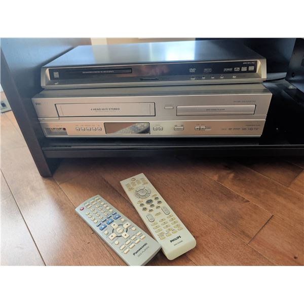 Panasonic DVD-S42 DVD Player and Philips DVP320V DVD/VCR Combo with Remotes