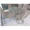 Image 3 : Outdoor Patio Set With Glass Table And Six Mesh Chairs