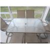 Image 8 : Outdoor Patio Set With Glass Table And Six Mesh Chairs