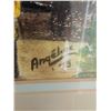 Image 2 : Decorative Lot: Framed Signed Print, Frosted Glassware, Candle Holder, Crystal Bird