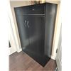 Image 1 : Dark Brown Laminate Storage Cabinet with Double Drawers and Shelves