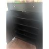 Image 5 : Dark Brown Laminate Storage Cabinet with Double Drawers and Shelves