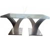 Image 1 : Glass Top Modern Tables with Chrome and Black Metal Bases