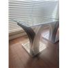 Image 5 : Glass Top Modern Tables with Chrome and Black Metal Bases