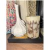 Image 3 : Decor Lot: Woven Vase, Art Print, Frames, Metal Magazine Rack, Candles, Books