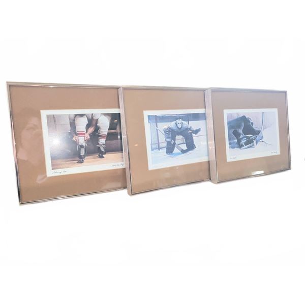 Ken Danby Signed Framed Hockey Prints Set of 3