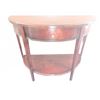 Image 1 : Wooden Demilune Console Table with Drawer and Lower Shelf