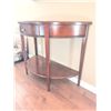 Image 4 : Wooden Demilune Console Table with Drawer and Lower Shelf