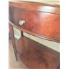 Image 5 : Wooden Demilune Console Table with Drawer and Lower Shelf