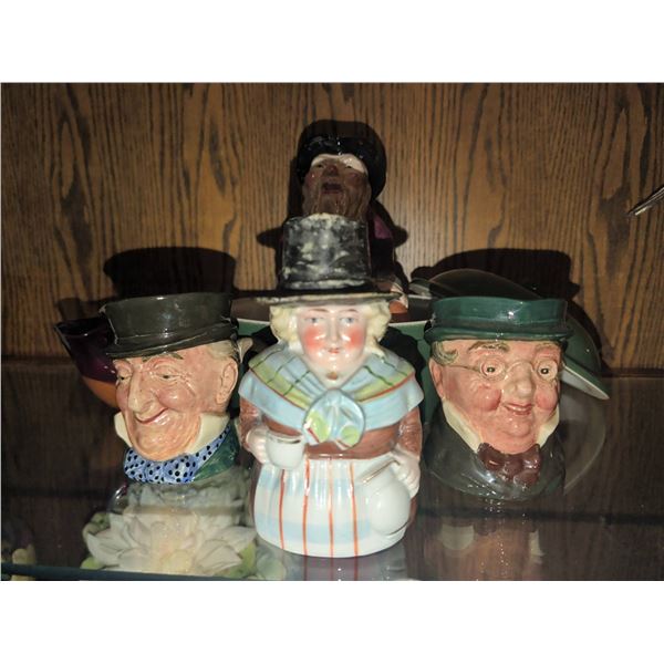 Royal Doulton Character Jugs and H. Wain & Sons Toby Jug Assortment
