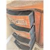 Image 4 : Small Wood Chest of Drawers with Carved Details and Abstract Wall Art