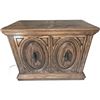 Image 1 : Carved Wood Cabinet with Ornate Brass Handles and Double Doors