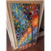 Image 2 : Impasto Oil Painting on Canvas with Colourful Trees and Lamp Posts