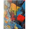 Image 3 : Impasto Oil Painting on Canvas with Colourful Trees and Lamp Posts