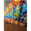 Image 4 : Impasto Oil Painting on Canvas with Colourful Trees and Lamp Posts