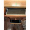 Image 6 : Wood Two-Drawer Filing Cabinet with Table Lamp