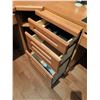 Image 13 : Asus Computer Monitor, Keyboard, Mouse, Speakers, and L-Shaped Oak Desk Set