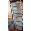 Image 5 : Plastic Storage Bins and Drawers with Assorted Wicker Baskets and Totes