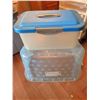 Image 7 : Plastic Storage Bins and Drawers with Assorted Wicker Baskets and Totes
