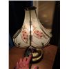 Image 5 : Wooden Two-Drawer File Cabinet with Glass Table Lamp Floral Shade
