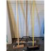 Image 3 : Household Lot With Folding Table, Brooms, Iron, Garment Bag and Storage Organizers
