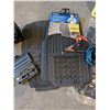 Image 3 : Automotive Accessory Lot with Battery, Floor Mats, Jump Leads, Coolant, Tool Set