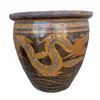Image 1 : XLarge Glazed Ceramic Garden Pot with Dragon Motif