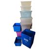 Image 1 : Plastic Storage Bins and Roma Eco Blue Recycling Containers Lot