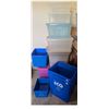 Image 2 : Plastic Storage Bins and Roma Eco Blue Recycling Containers Lot