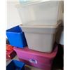Image 4 : Plastic Storage Bins and Roma Eco Blue Recycling Containers Lot