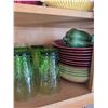 Image 3 : Glassware, Ceramic Canisters, Mugs, Bowls, and Serving Dishes Cabinet Lot
