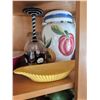 Image 7 : Glassware, Ceramic Canisters, Mugs, Bowls, and Serving Dishes Cabinet Lot