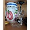 Image 8 : Glassware, Ceramic Canisters, Mugs, Bowls, and Serving Dishes Cabinet Lot