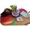 Image 1 : Decorative Tableware, Aynsley Pembroke Dish, Glass Vases, Placemats, Centrepieces