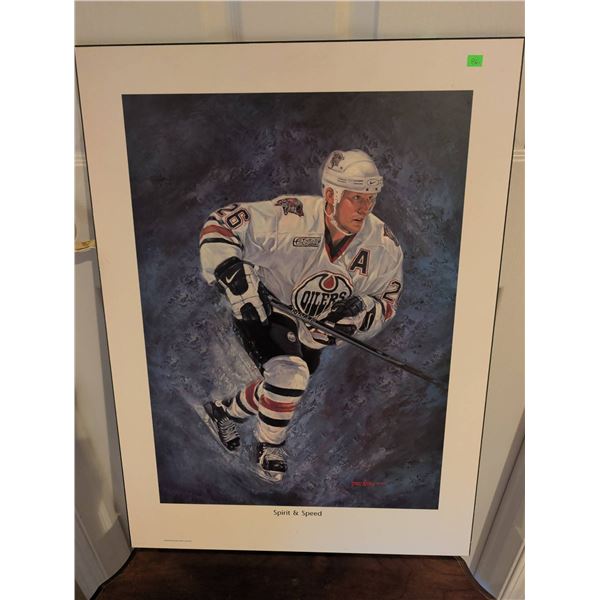 Spirit & Speed Hockey Print by Tacklin Featuring Edmonton Oilers Player
