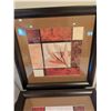 Image 3 : Framed Floral Prints with Brown and Red Matting, 22" x 22" Each