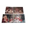 Image 1 : 4 Holiday-Themed Stretched Canvas Wall Prints with Santa and Snowman