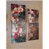 Image 2 : 4 Holiday-Themed Stretched Canvas Wall Prints with Santa and Snowman