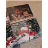 Image 4 : 4 Holiday-Themed Stretched Canvas Wall Prints with Santa and Snowman