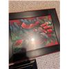 Image 4 : Framed Holiday Prints Lot with Santa Claus and Birds, Set of 3