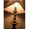 Image 4 : Carved Wood Side Table With Ornate Apron &Stiefel Brass Table Lamp With Shade