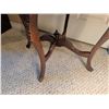 Image 6 : Carved Wood Side Table With Ornate Apron &Stiefel Brass Table Lamp With Shade